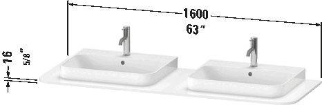 Happy D.2 Plus Vanity Top