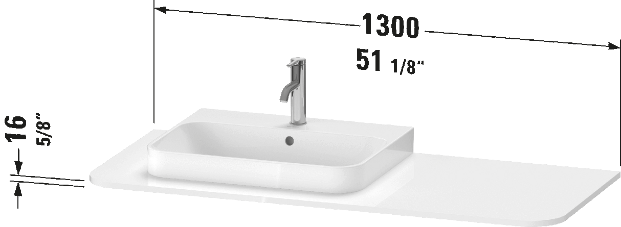 Happy D.2 Plus Vanity Top