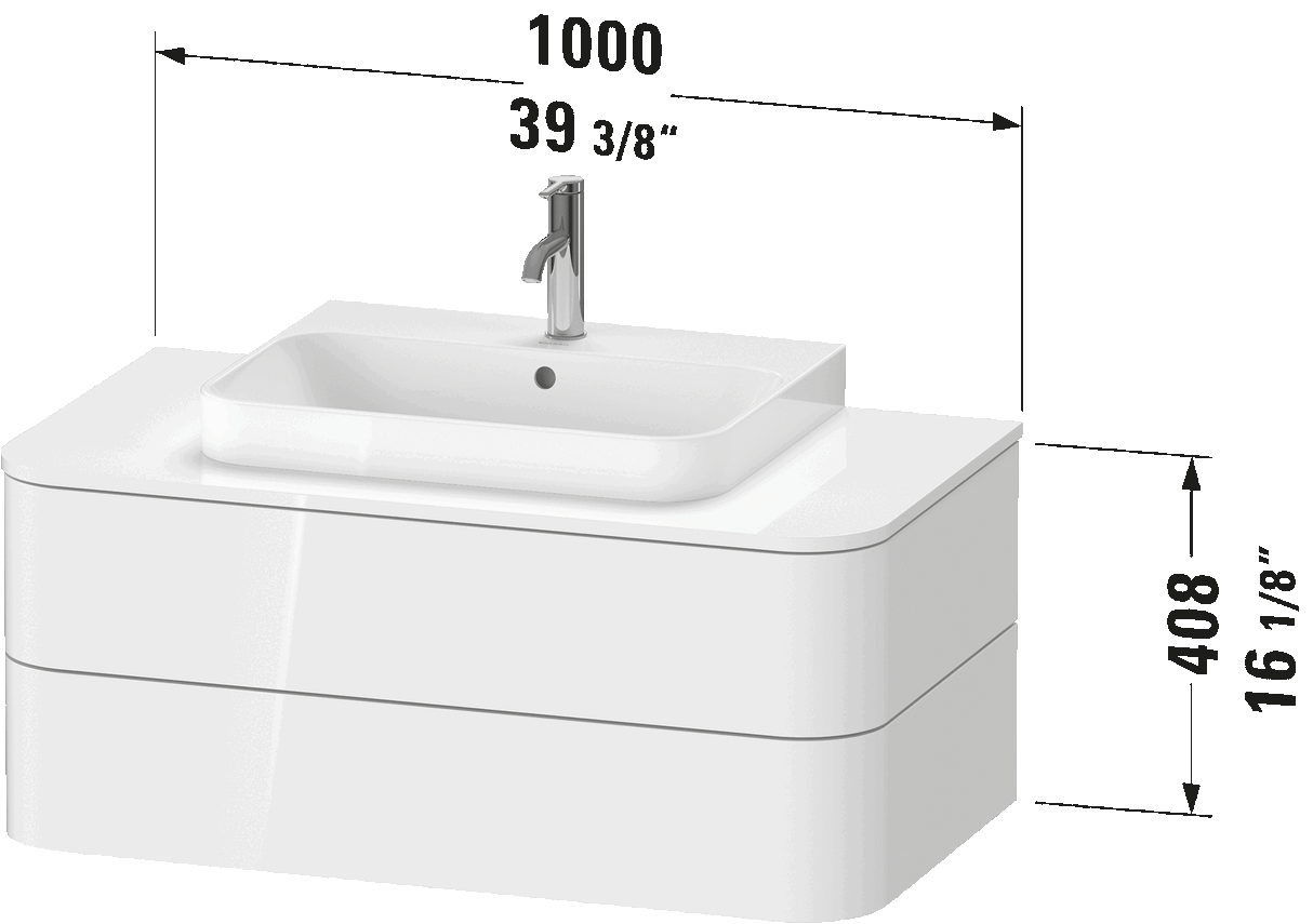 Happy D.2 Plus Vanity Cabinet