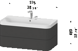 Happy D.2 Plus c-shaped Vanity