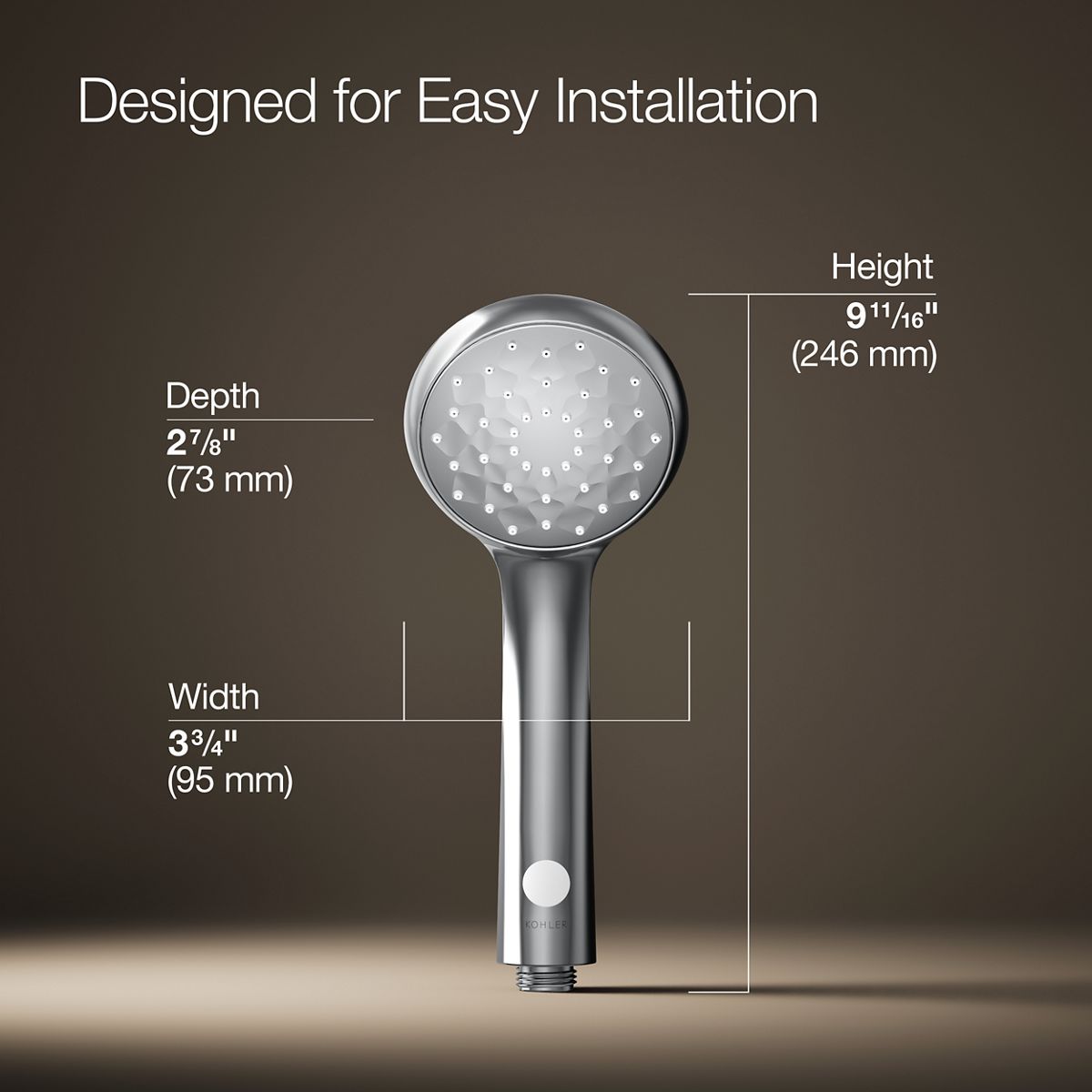 Awaken® B90 Single-function handshower with Eco-Boost