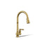 Artifacts® Pull-down kitchen sink faucet with three-function sprayhead