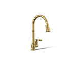 Artifacts® Pull-down kitchen sink faucet with three-function sprayhead