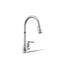 Artifacts® Pull-down kitchen sink faucet with three-function sprayhead