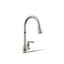 Artifacts® Pull-down kitchen sink faucet with three-function sprayhead