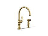 Artifacts® Single-handle kitchen sink faucet with two-function sprayhead
