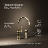 Artifacts® Single-handle kitchen sink faucet with two-function sprayhead