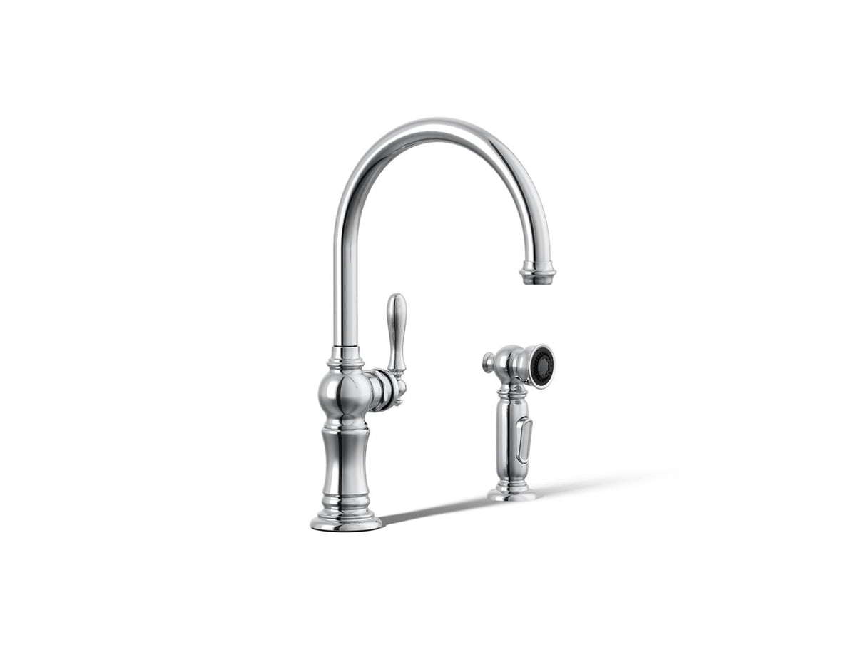 Artifacts® Single-handle kitchen sink faucet with two-function sprayhead