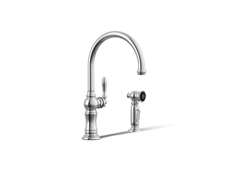 Artifacts® Single-handle kitchen sink faucet with two-function sprayhead