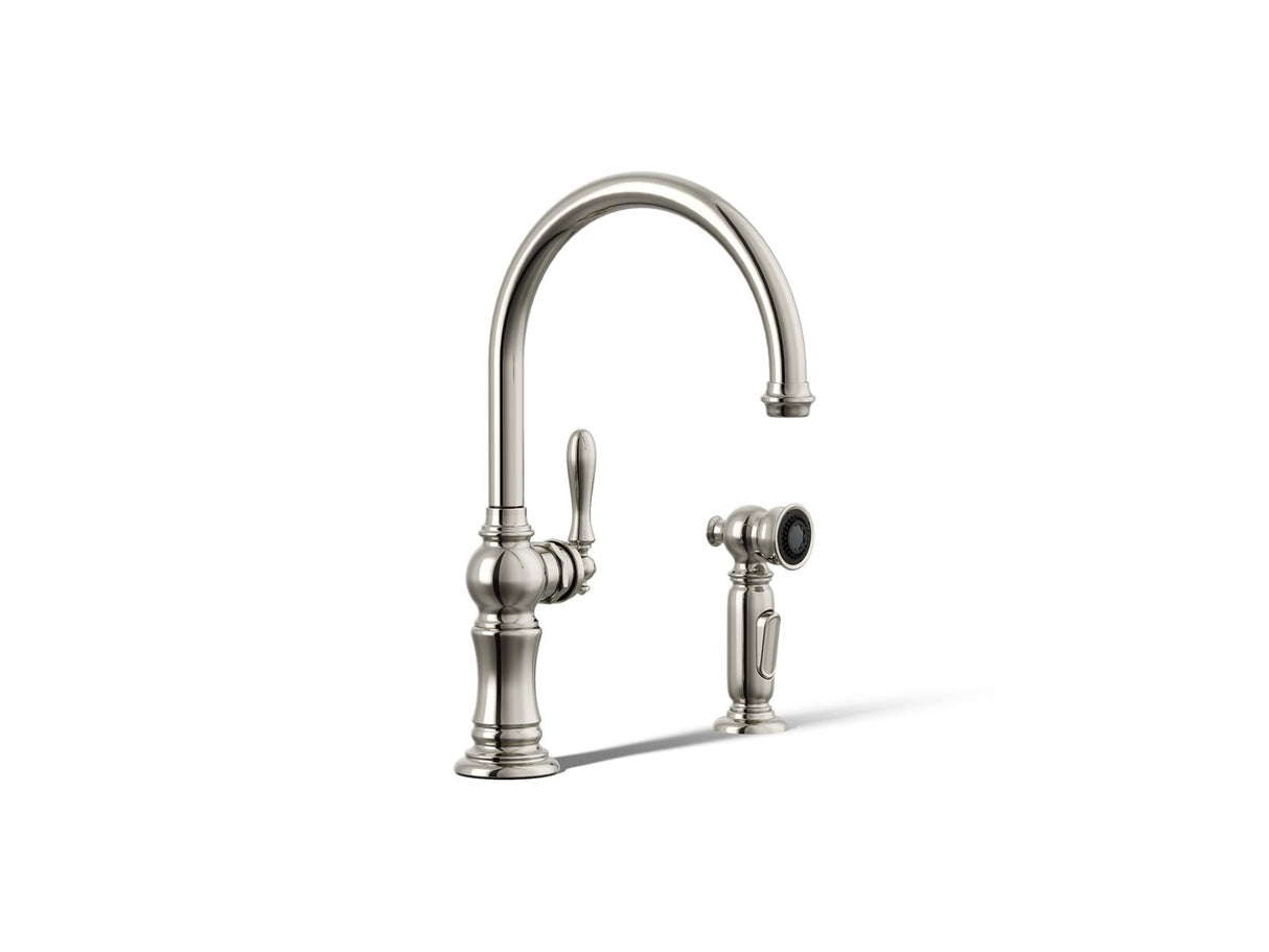 Artifacts® Single-handle kitchen sink faucet with two-function sprayhead