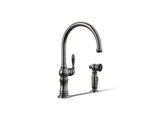 Artifacts® Single-handle kitchen sink faucet with two-function sprayhead
