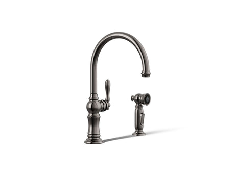Artifacts® Single-handle kitchen sink faucet with two-function sprayhead