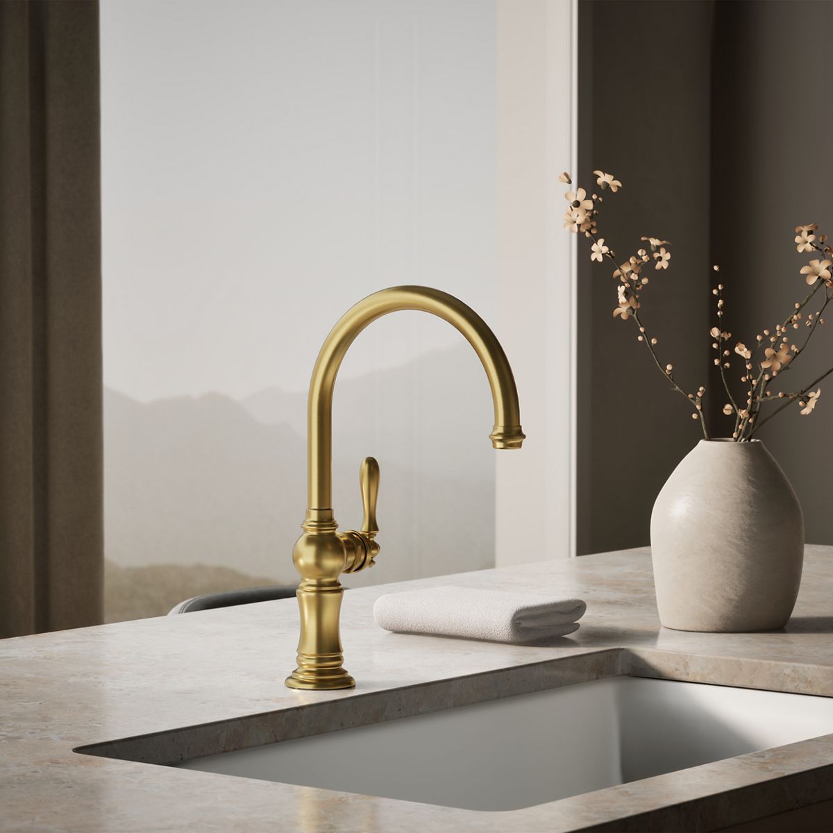 Artifacts® Single-handle kitchen sink faucet