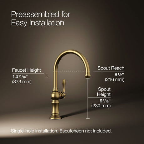 Artifacts® Single-handle kitchen sink faucet