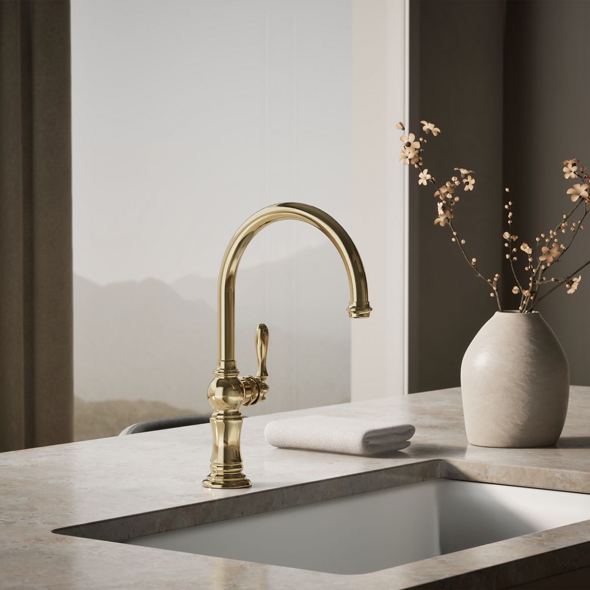 Artifacts® Single-handle kitchen sink faucet