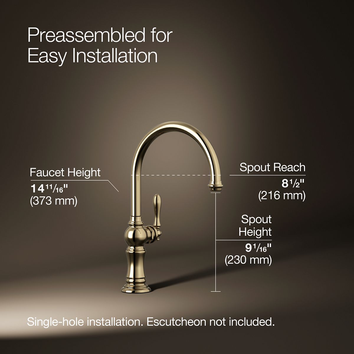 Artifacts® Single-handle kitchen sink faucet