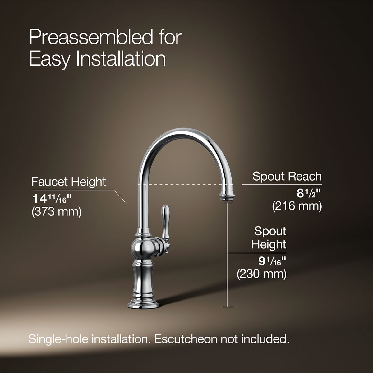 Artifacts® Single-handle kitchen sink faucet