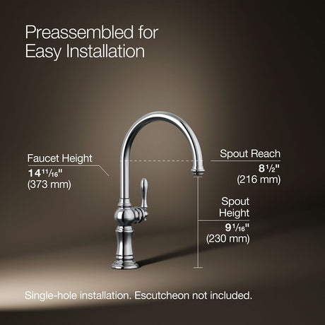 Artifacts® Single-handle kitchen sink faucet