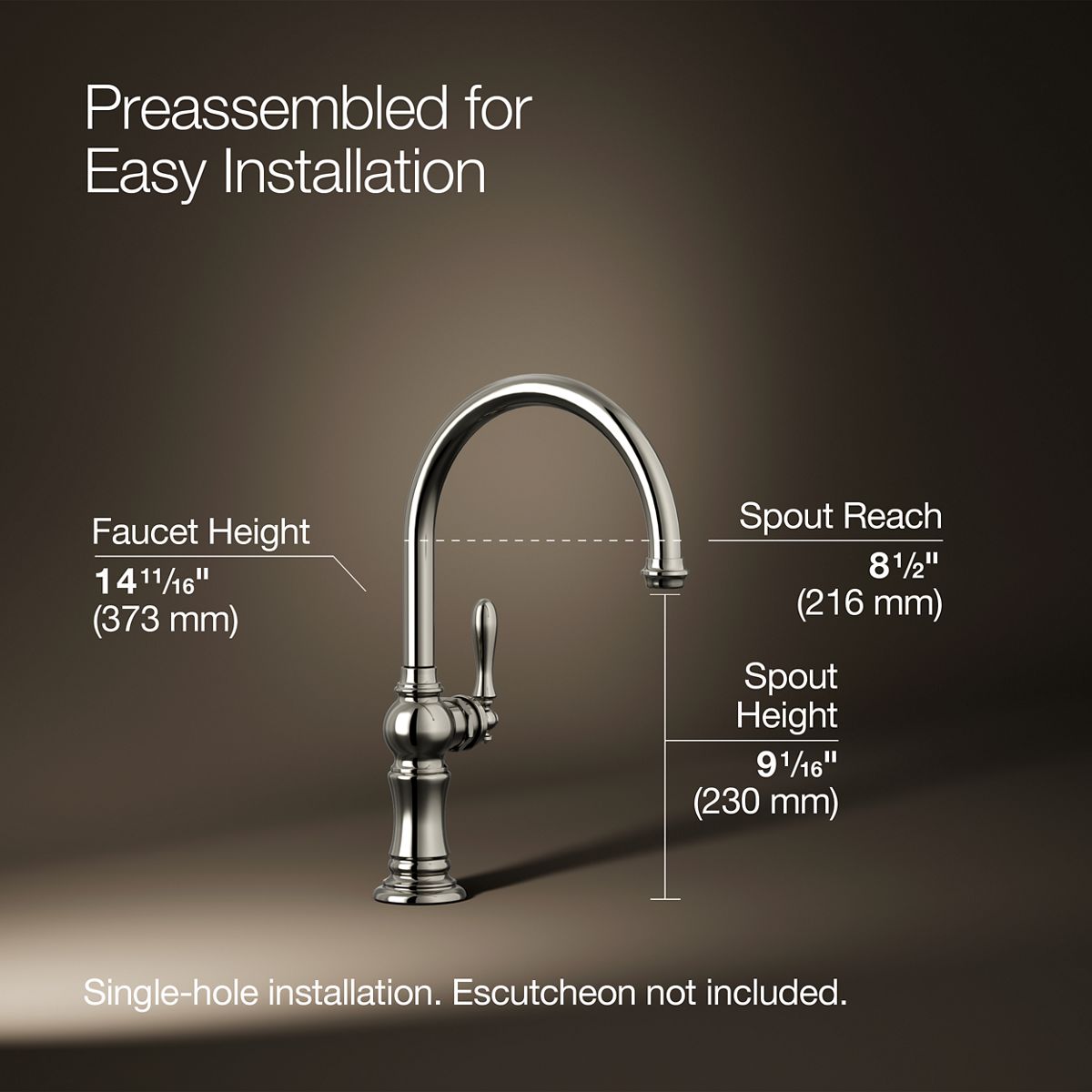 Artifacts® Single-handle kitchen sink faucet