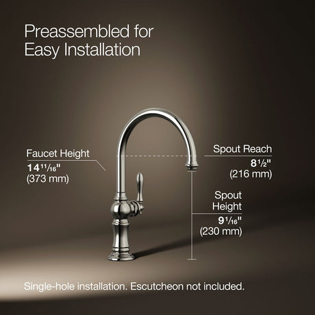 Artifacts® Single-handle kitchen sink faucet