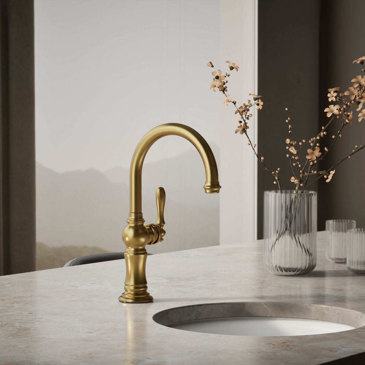 Artifacts® Single-handle kitchen sink faucet