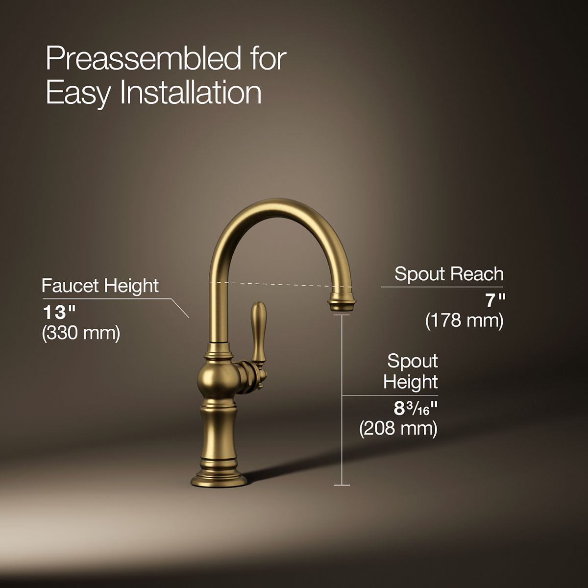 Artifacts® Single-handle kitchen sink faucet
