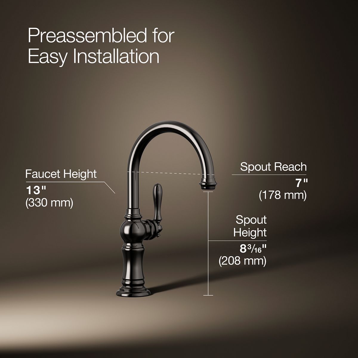 Artifacts® Single-handle kitchen sink faucet