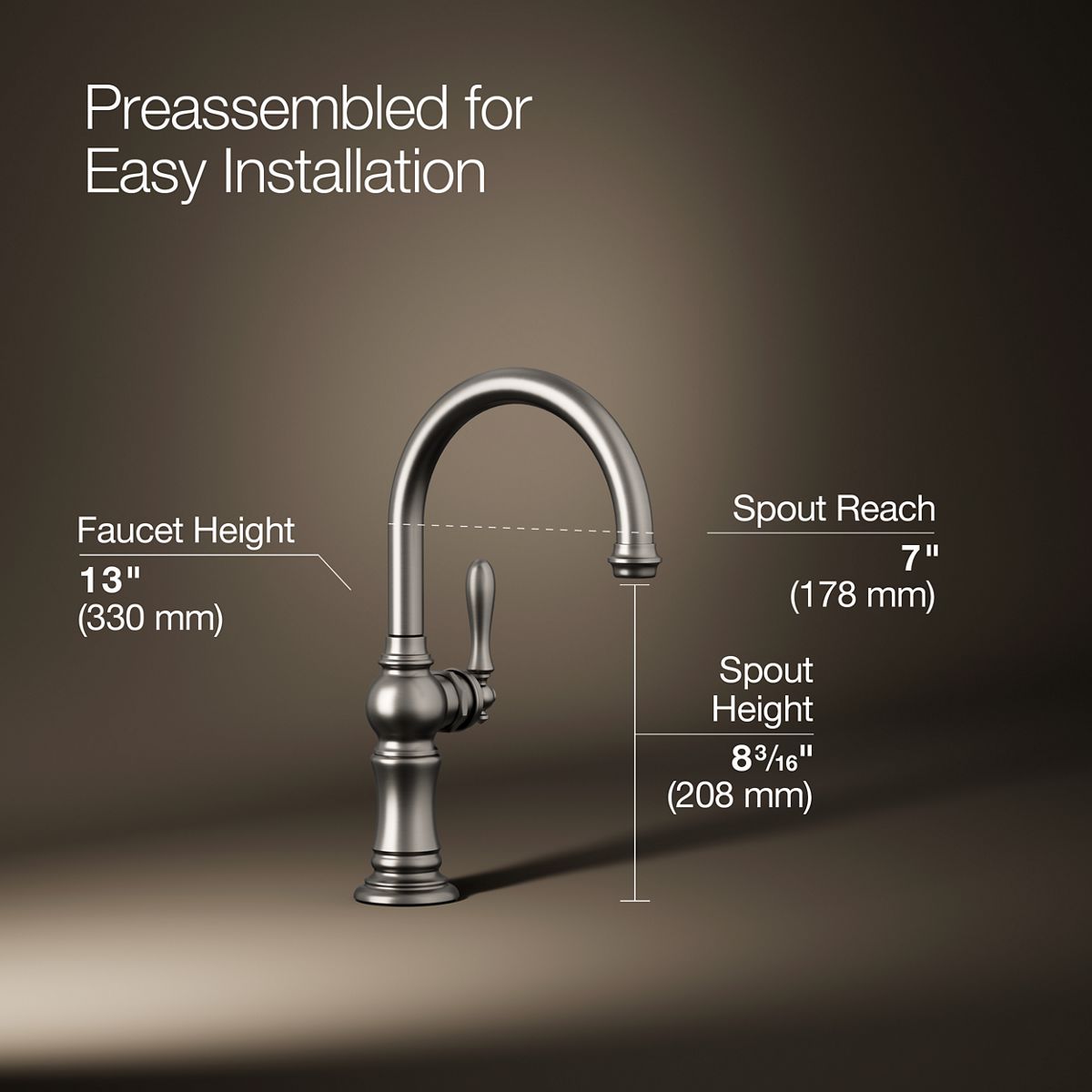 Artifacts® Single-handle kitchen sink faucet