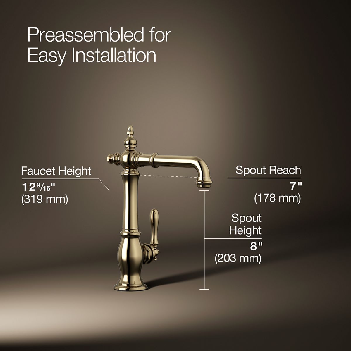 Artifacts® Single-handle bar sink faucet