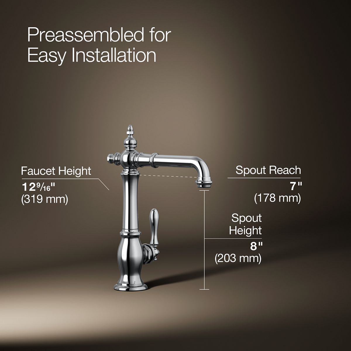 Artifacts® Single-handle bar sink faucet