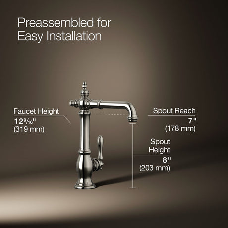 Artifacts® Single-handle bar sink faucet