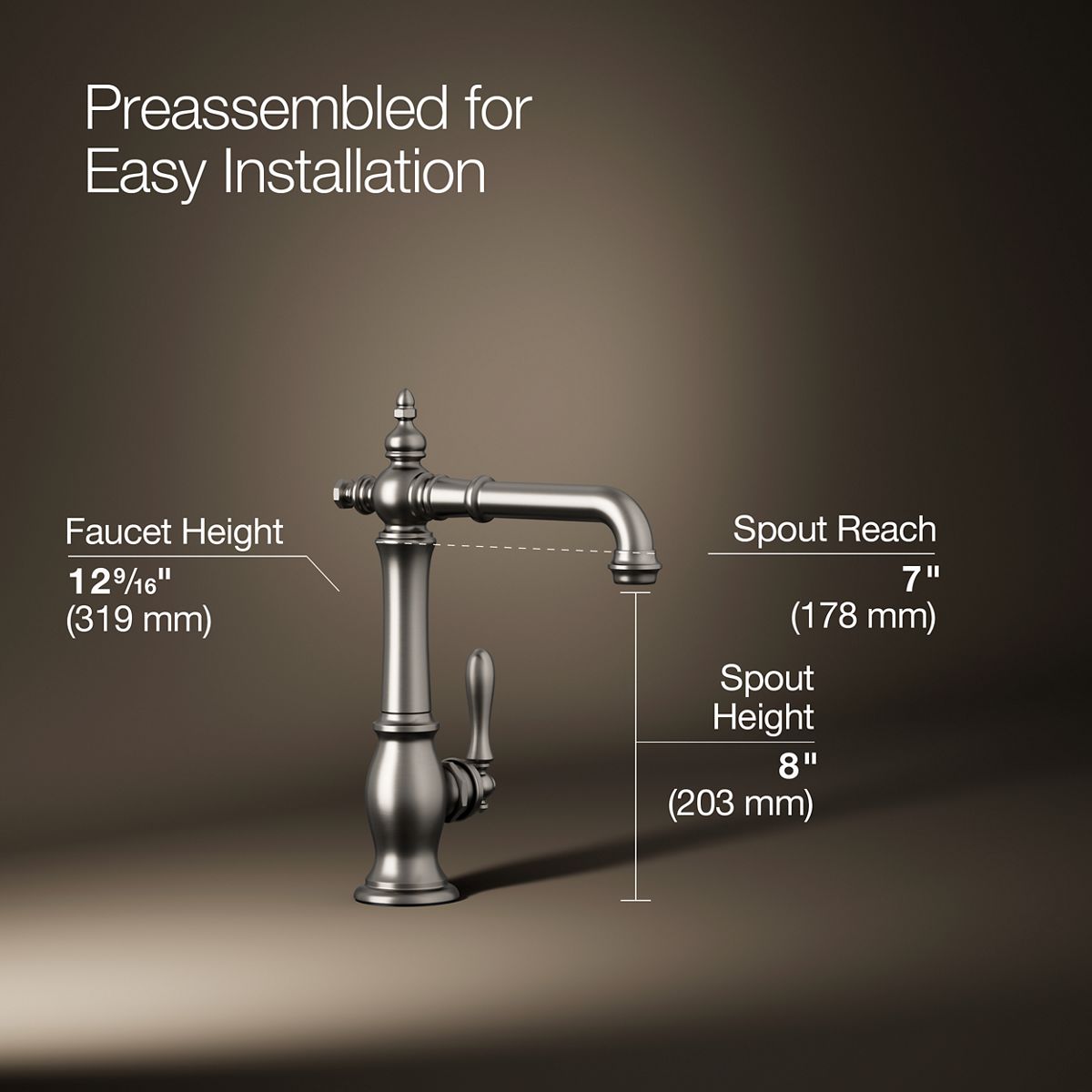 Artifacts® Single-handle bar sink faucet