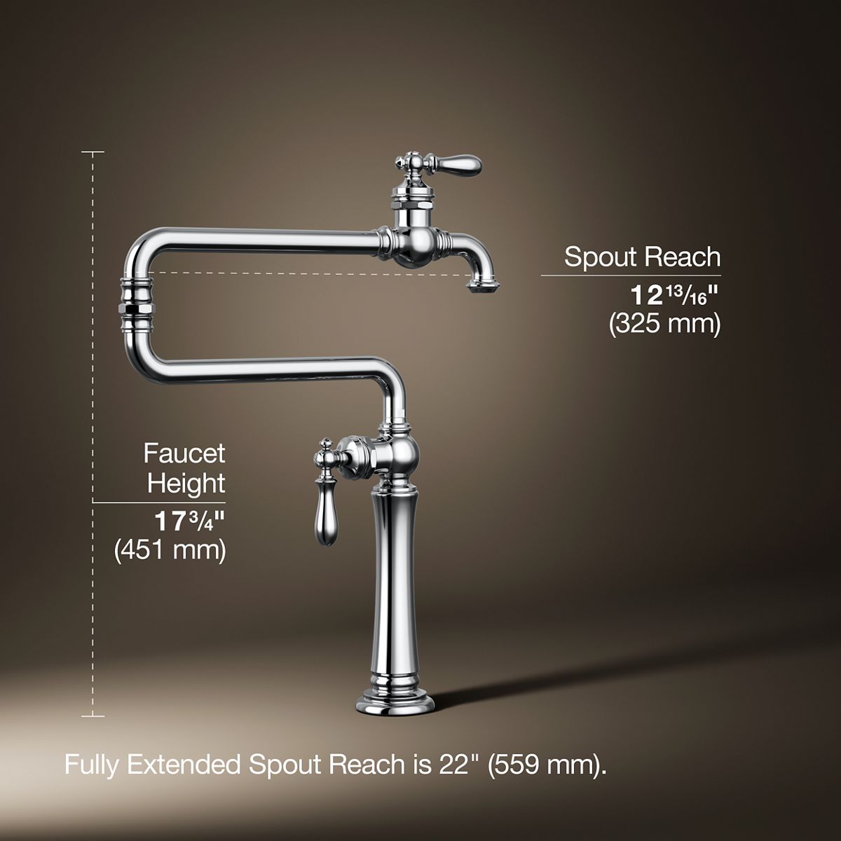 Artifacts® Deck-mount pot filler