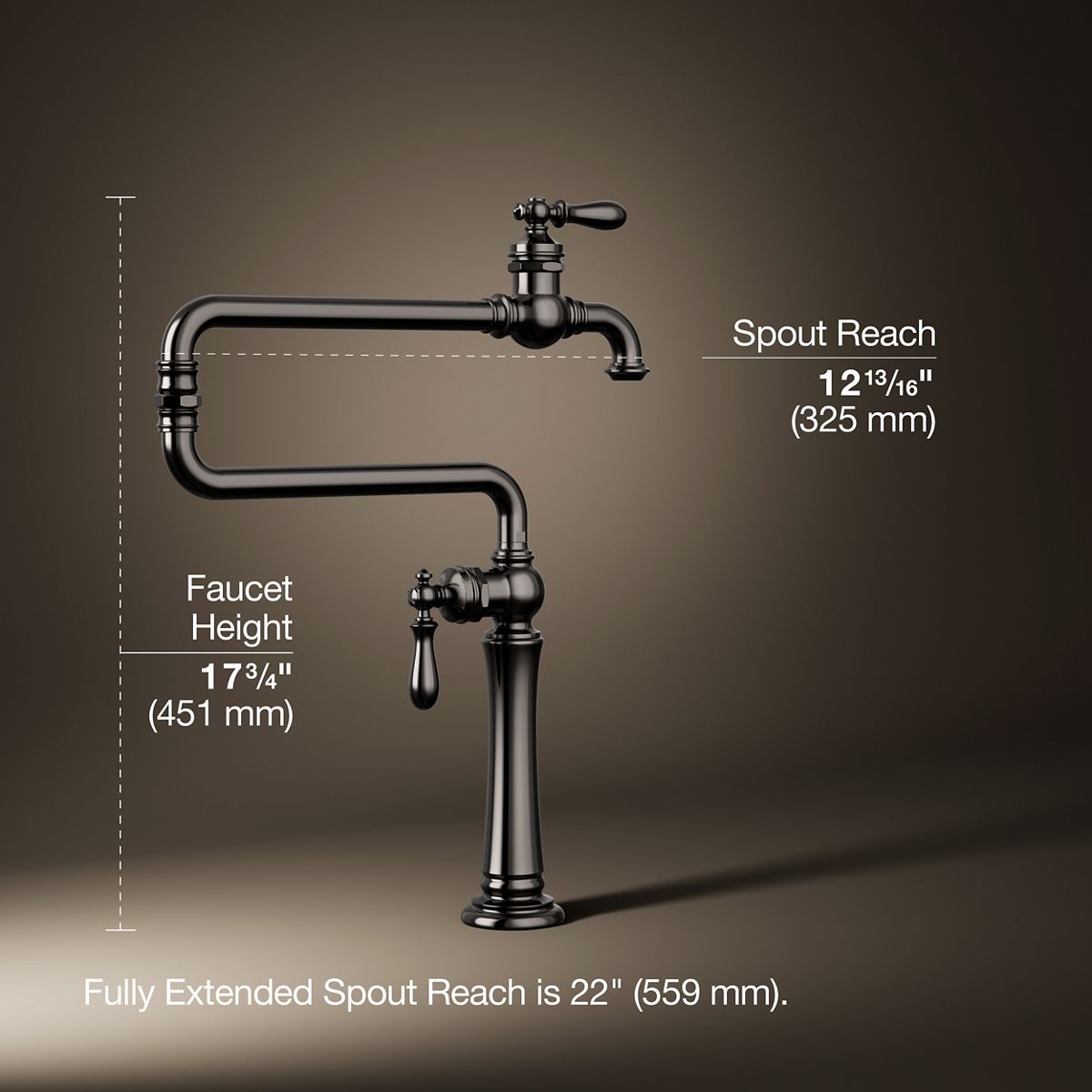 Artifacts® Deck-mount pot filler