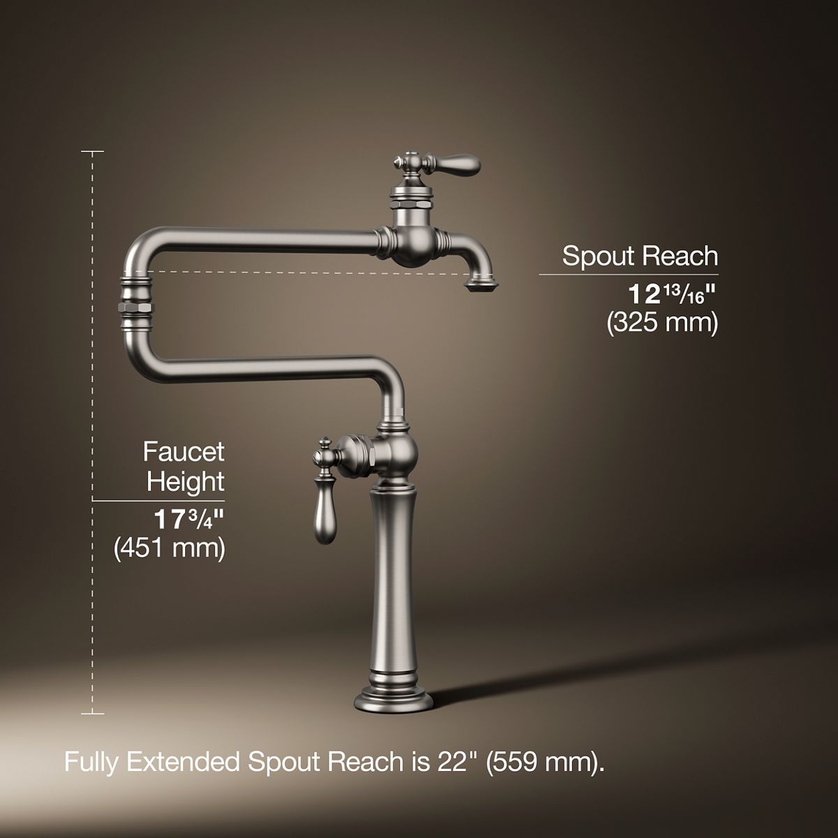 Artifacts® Deck-mount pot filler