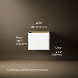 Jute® 24" wall-hung bathroom vanity cabinet