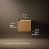 Jute® 24" wall-hung bathroom vanity cabinet