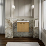 Jute® 24" wall-hung bathroom vanity cabinet