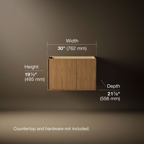 Jute® 30" wall-hung bathroom vanity cabinet