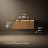 Jute® 48" wall-hung bathroom vanity cabinet