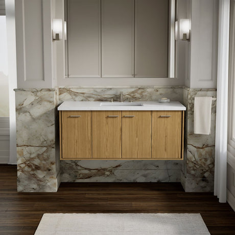 Jute® 48" wall-hung bathroom vanity cabinet
