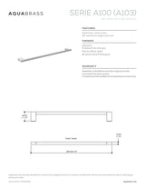 24" wallmount single towel bar