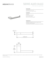 6 1/2" wallmount paper holder