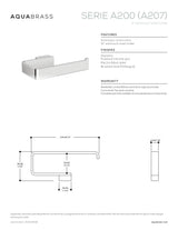 10" wallmount towel holder