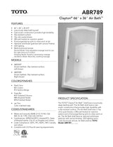 Clayton Air Bath 66" x 36" x 24-3/4"