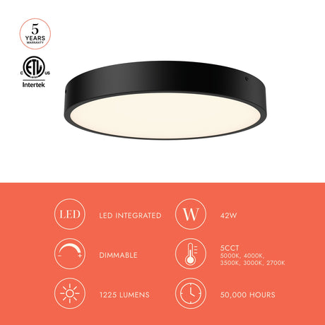 Alora Mood Adelaide 15-in Flush Mount