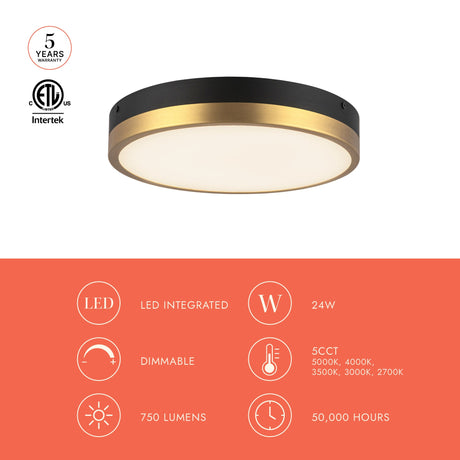 Alora Mood Adelaide 11-in Flush Mount