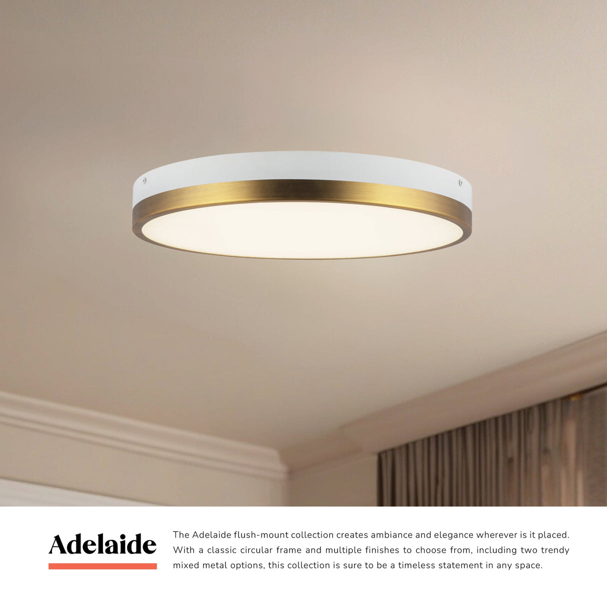 Alora Mood Adelaide 15-in Flush Mount
