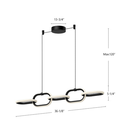 Kuzco Airen 36-in Linear Pendant