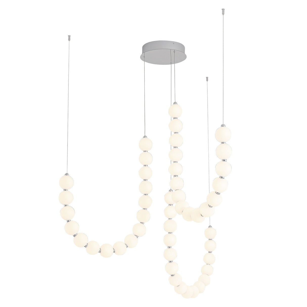 Alora Akoya 54-in 3-Head Chandelier